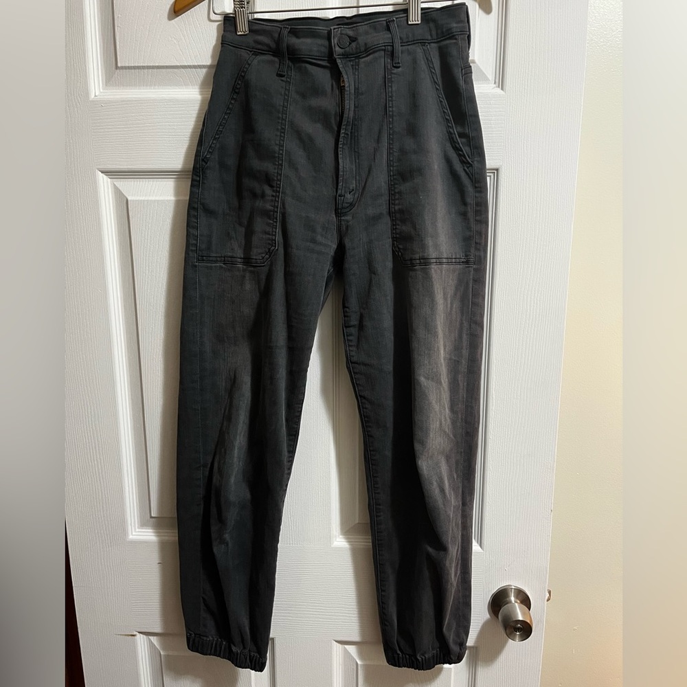 MOTHER Black Cargo Pants